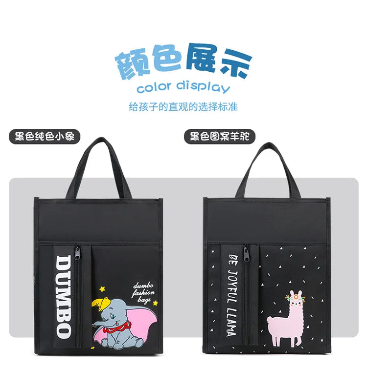 School supplies student tote bag children art bag document bag pink canvas tutoring bag school-bags-for-girls Tutorial Bags