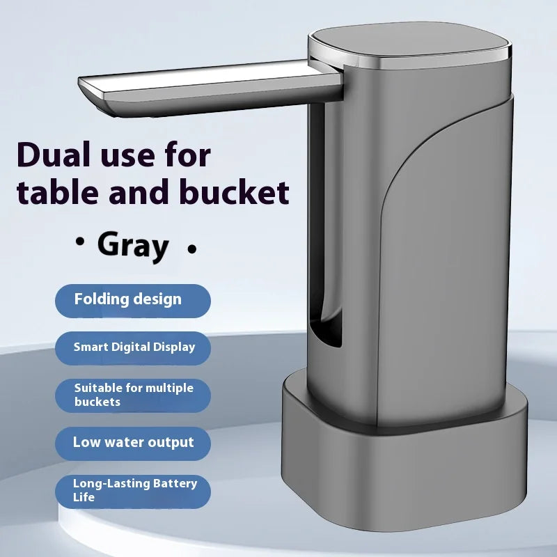 Intelligent Display Dual-use Foldable Automatic Water Pump Intelligent Quantitative Electric Water Dispenser for Bottled Water