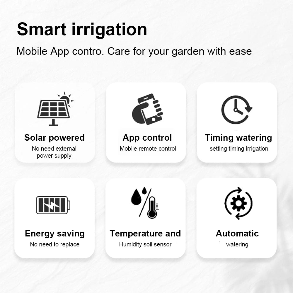 Smart Tuya Wifi Watering Timer Solar Energy Sprinkler Drip Irrigation System Built-in Water Flow Recorder Water Controller