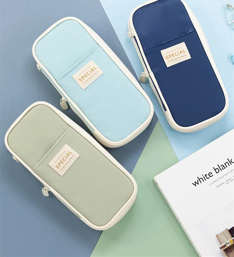 Large Capacity Pencil Case Stationery School Supplies Pencil Cases Pouch Office Desk Storage Bag Students Kids Pen Case Bags Box