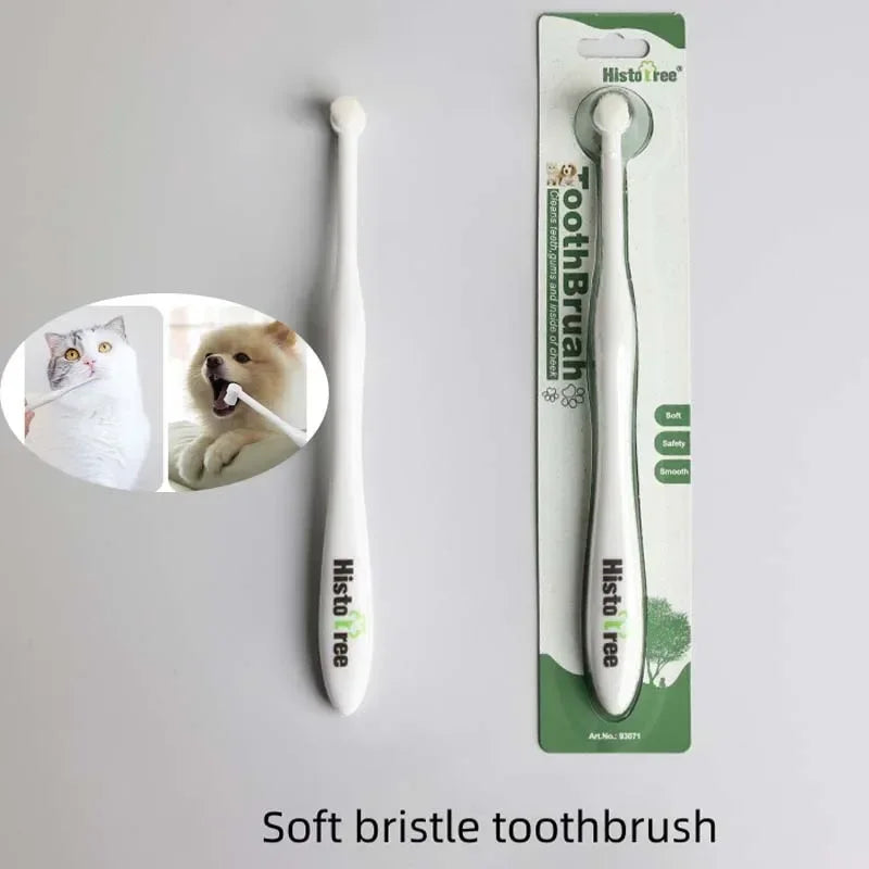 Pet Toothbrush for Dog Cats Small Animals Oral Care Kit with Soft Bristles Fights Bad Breath Tartar Remover Dental Cleaning Tool