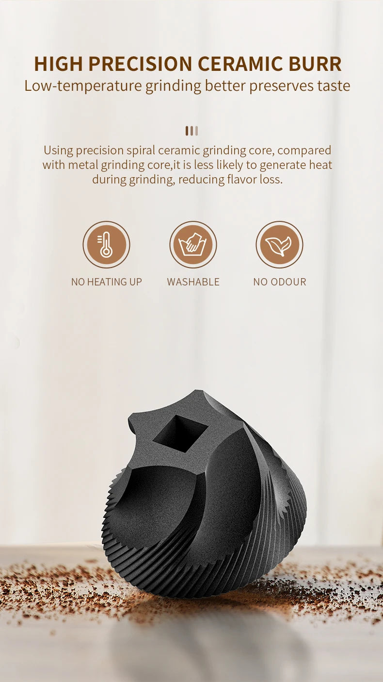 Electric coffee grinder, household small hand-cranked coffee bean grinder, portable fully automatic grinder, hand coffee grinder