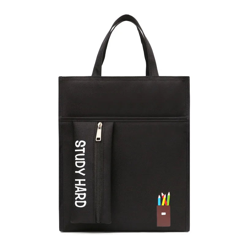 School supplies student tote bag children art bag document bag pink canvas tutoring bag school-bags-for-girls Tutorial Bags