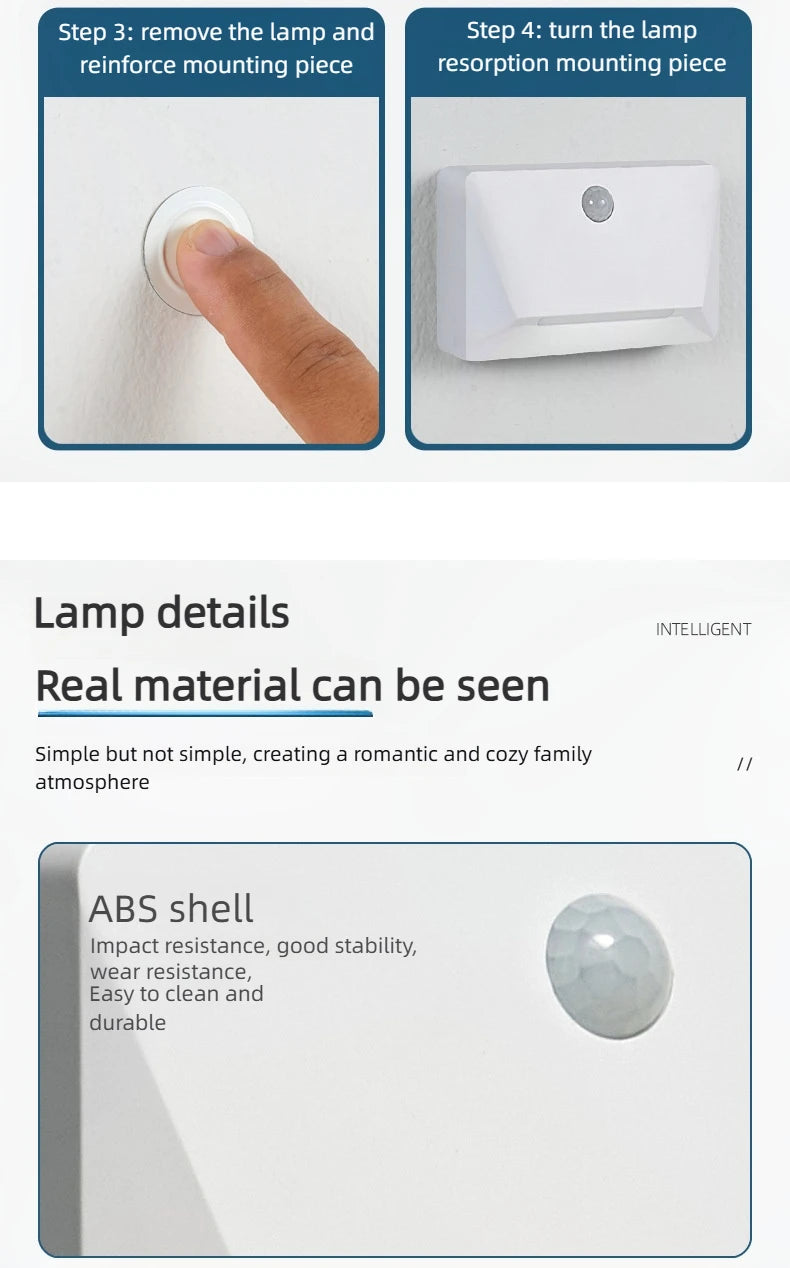 Smart Motion Activated Wall Light - 2200mAh USB-C Fast Charge, 3 Adjustable Brightness, Multi-Device Link for Indoor/Outdoor Security Lighting