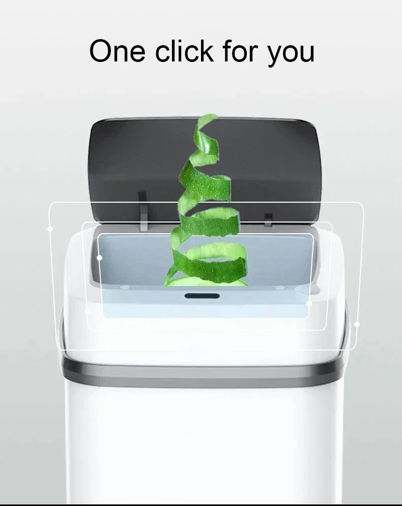 Smart Sensor 13L Trash Can 2025 - Touch-Activated Automatic Lid Bathroom Kitchen Toilet, Waterproof Waste Organizer