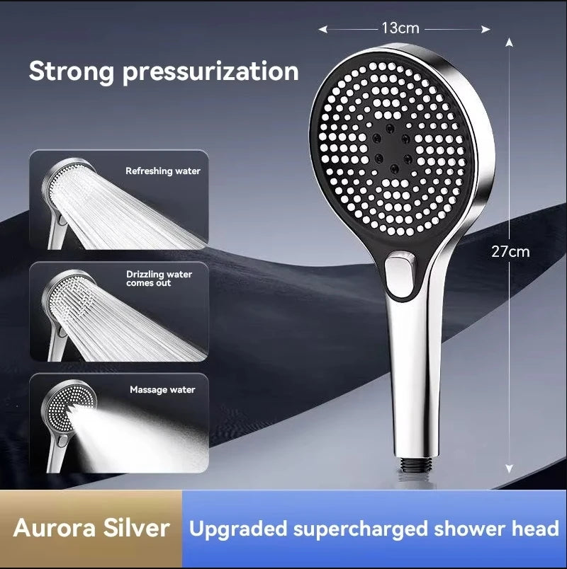 Xiaomi Original Shower Head, Large Panel Booster Shower Set, Water Output, 3-Speed Adjustment, Home Bathroom Facilities