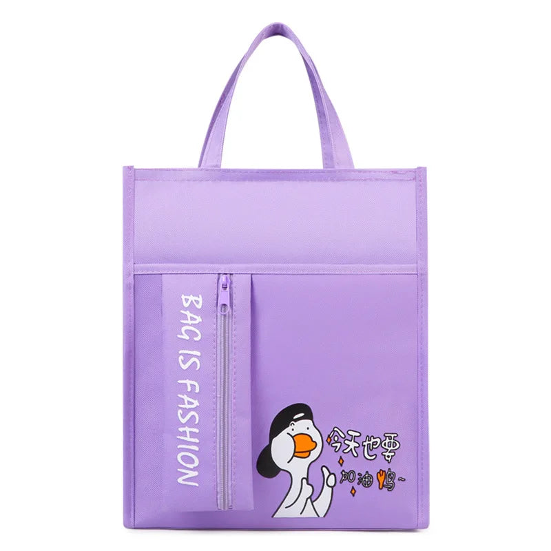 School supplies student tote bag children art bag document bag pink canvas tutoring bag school-bags-for-girls Tutorial Bags