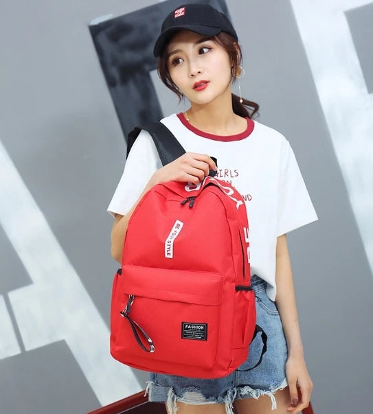 Fashion trend backpack backpack for men and women junior high school high school student bag large capacity korean version of th