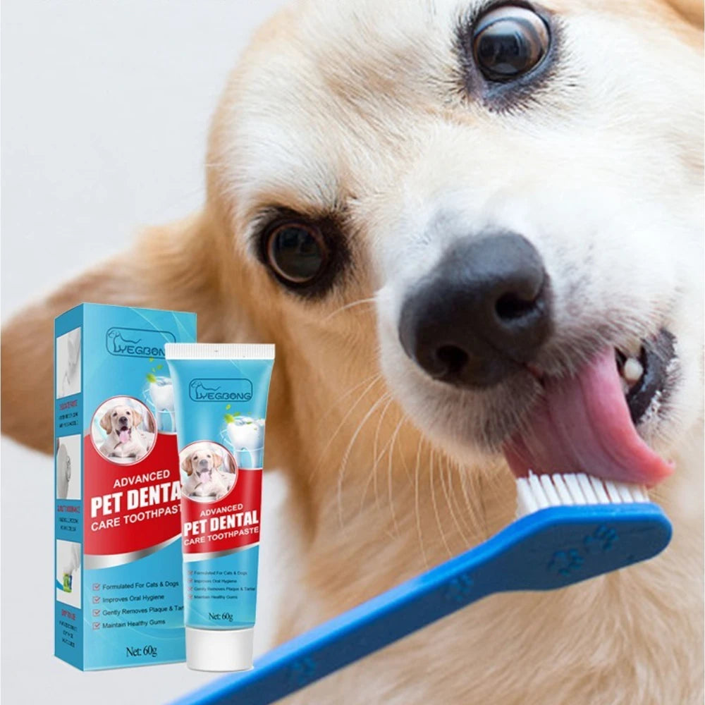 Pet Oral Care Toothpaste for Dogs and Cats Fresh Breath CleanTeeth Tartar Plaque Removal Edible Safe Dental Health Care Supplies