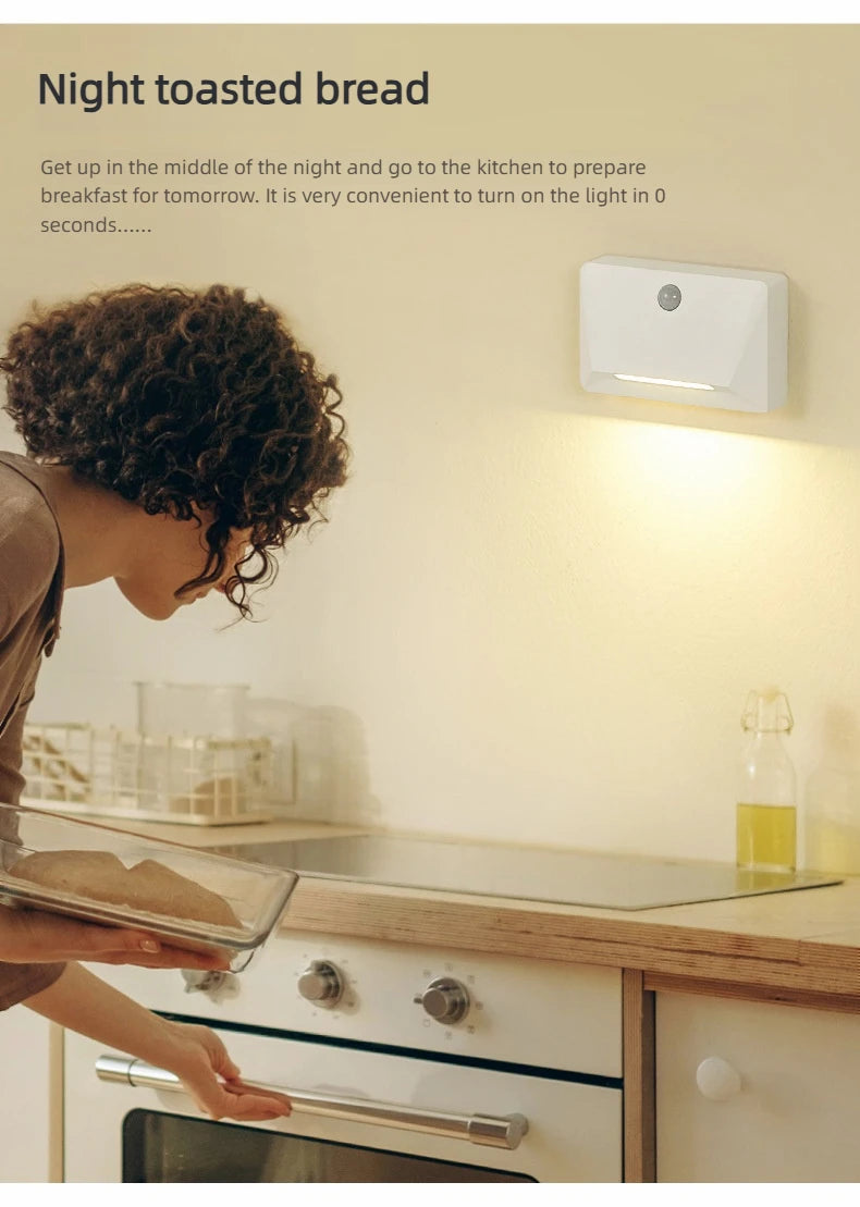 Smart Motion Activated Wall Light - 2200mAh USB-C Fast Charge, 3 Adjustable Brightness, Multi-Device Link for Indoor/Outdoor Security Lighting