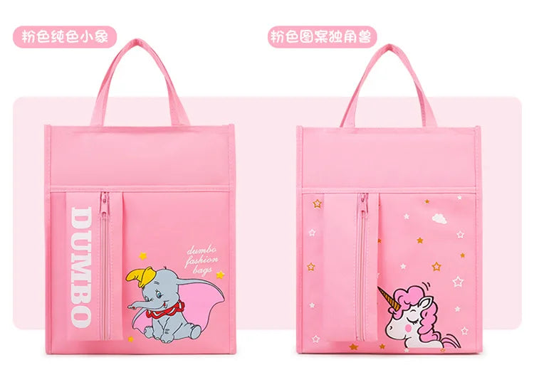 School supplies student tote bag children art bag document bag pink canvas tutoring bag school-bags-for-girls Tutorial Bags