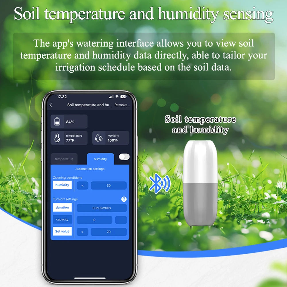 Tuya Smart Wifi Watering Timer Solar Energy Sprinkler Drip Irrigation System Built-in Water Flow Recorder Water Controller