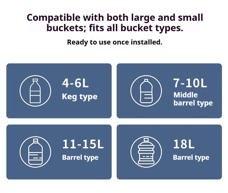Intelligent Display Dual-use Foldable Automatic Water Pump Intelligent Quantitative Electric Water Dispenser for Bottled Water