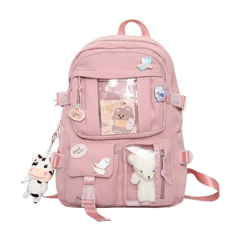 Girls Backpack Cute School Bags For Student Teens Girls Pockets Women Laptop Backpack Harajuku