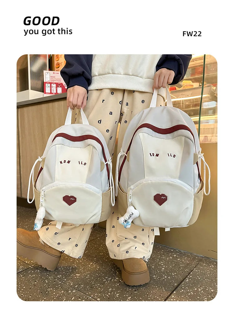 Student's Backpacks Korean Simple Versatile Fashionable Casual Cute Schoolbags High Quality Large Capacity Travel Backpacks