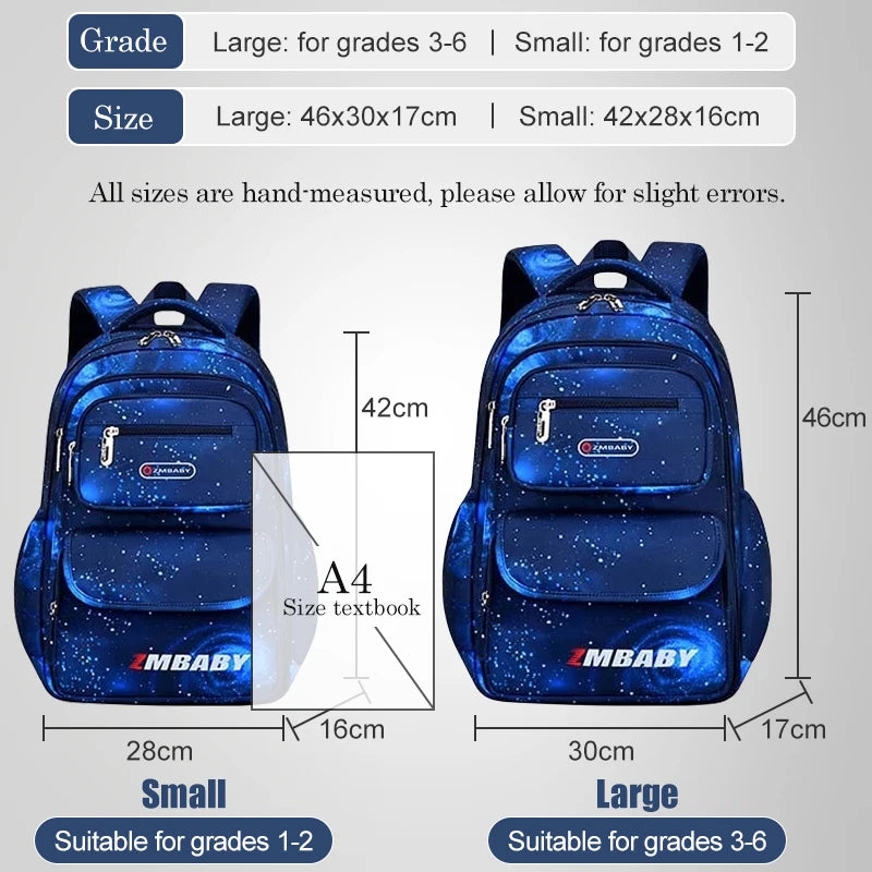 Back to School Adjustable Kids School Backpack for Boys Girls Lightweight Growth Design Waterproof Elementary Primary school Boo