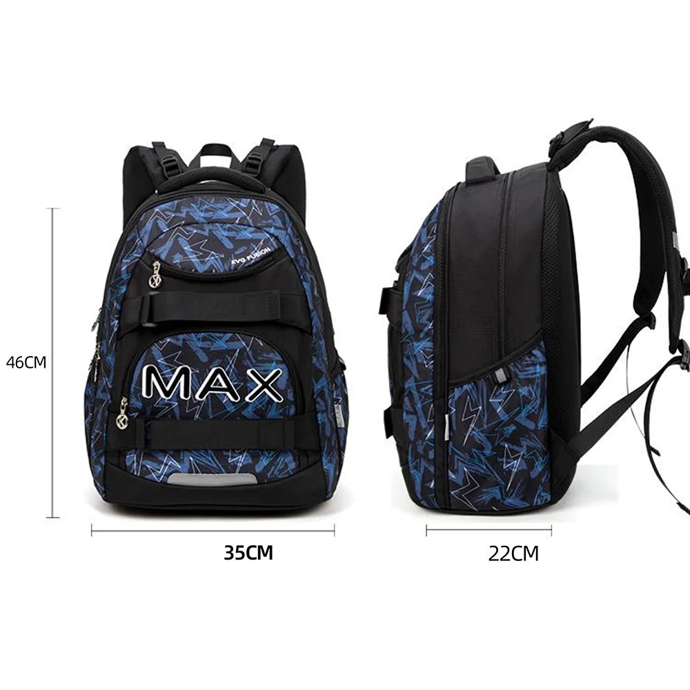 Student' Weight-reducing Backpack Large-capacity Water-removing Schoolbag Antibacterial Spine-protecting Backpack For Boys Girls