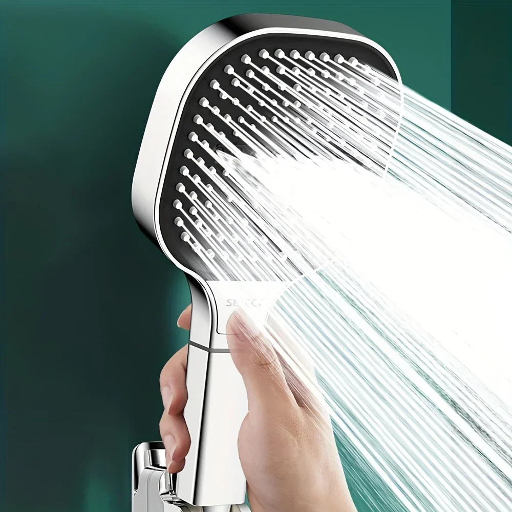 Large Panel Shower Head 3 Modes Adjustable High Pressure Water Massage Shower Head Water Saving Bathroom Accessories