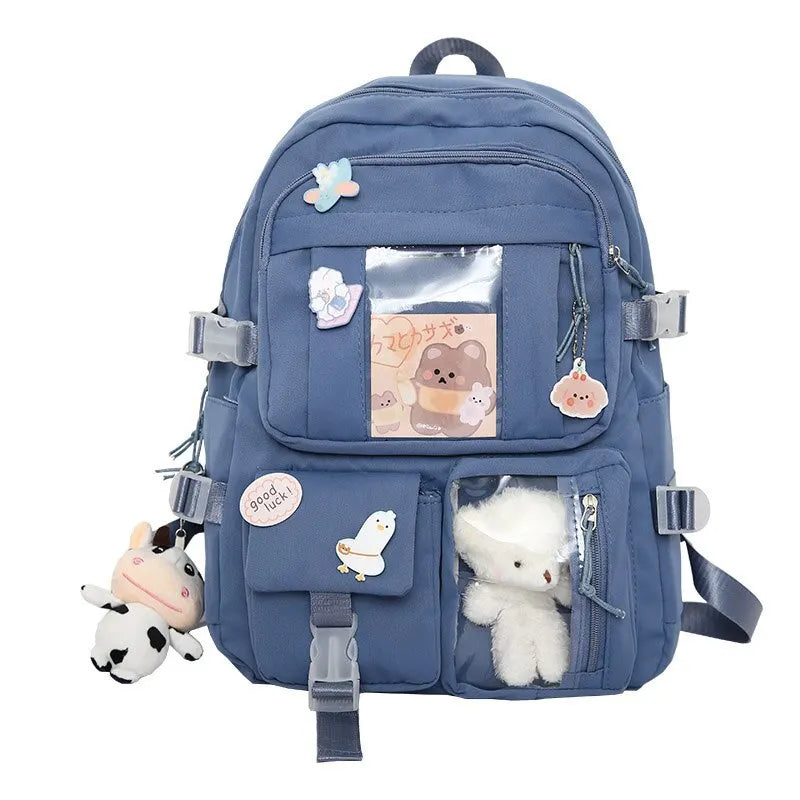 Girls Backpack Cute School Bags For Student Teens Girls Pockets Women Laptop Backpack Harajuku