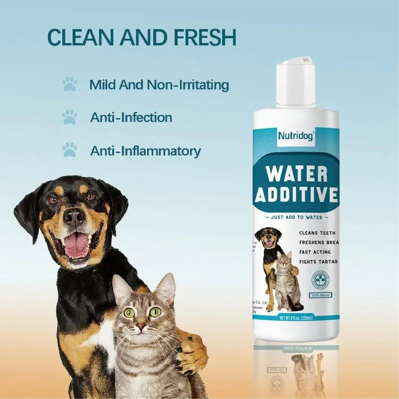 2 Pack Pet Dental Care Water Additive for Decomposes dental plaque & cleans teeth for Dogs & Cats