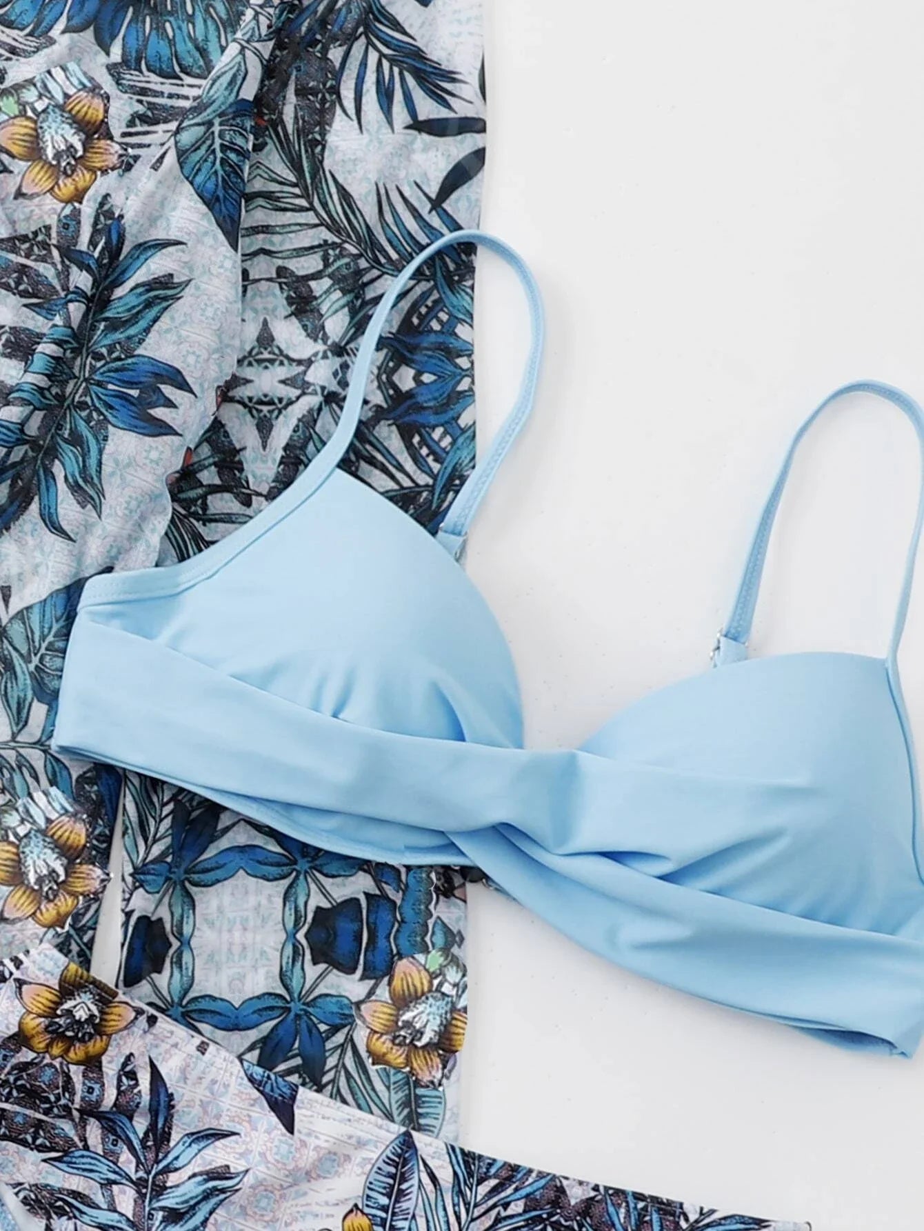 3 Pieces Push Up Bikinis 2025 Women With Kimono Beach Printed Swimsuit Sexy Swimwear Female Bathers Bathing Swimming Swim Suit