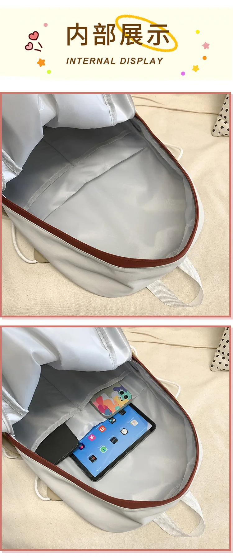 Student's Backpacks Korean Simple Versatile Fashionable Casual Cute Schoolbags High Quality Large Capacity Travel Backpacks