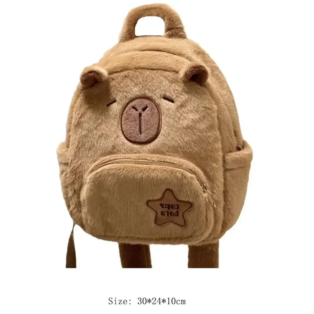 Large School backpack Kawaii Capybara Plush Versatile Cartoon Funny Capibala Crossbody Bags back to school anime