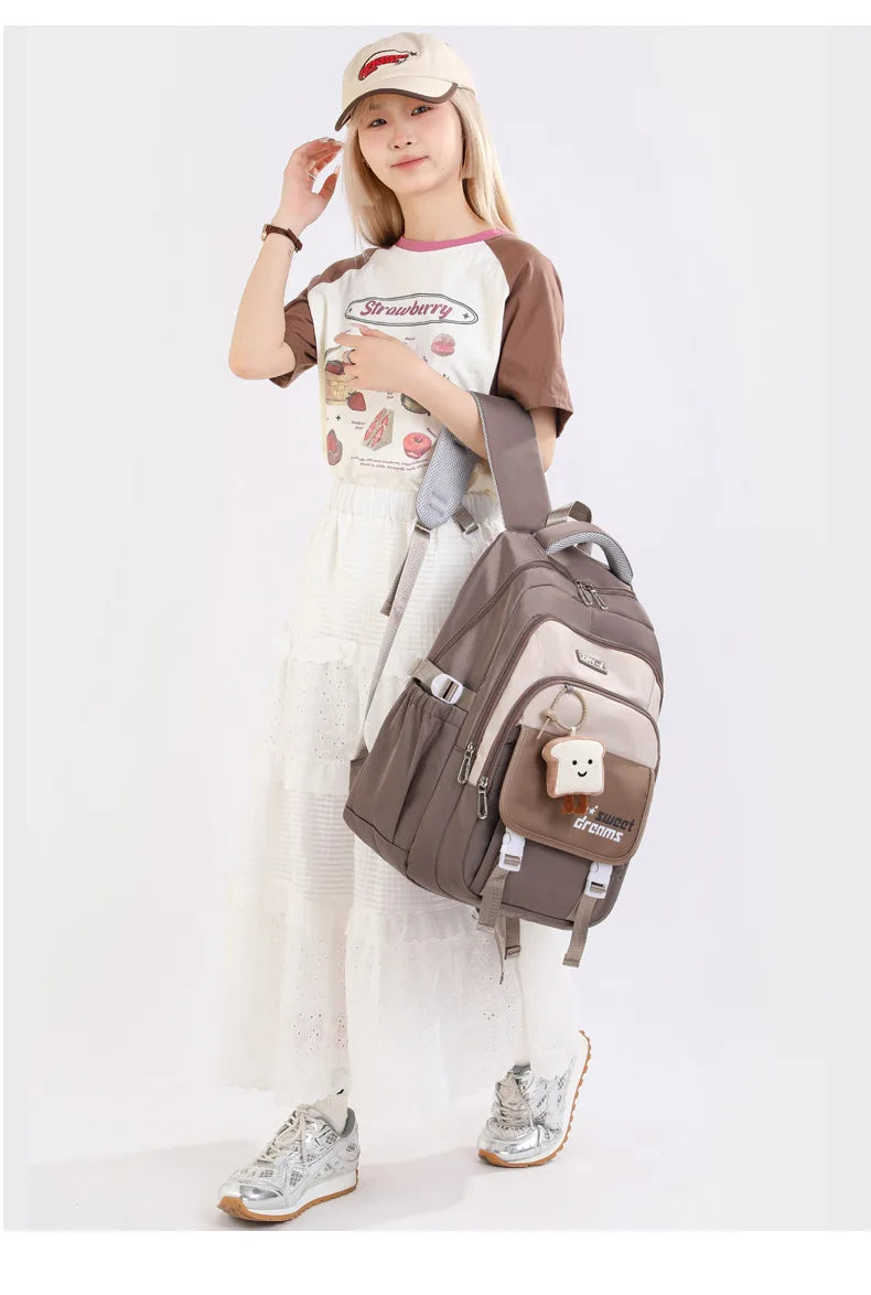 School Backpacks For Girls Large Capacity Middle School Backpack Lightweight Travel Bag School Bookbag College Student Backpack