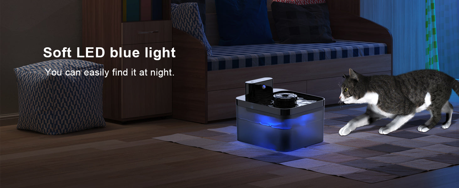 5200mAh Battery Operated Cat Water Fountain 2.2L Wireless Automatic Smart Pet Water Dispenser For Dog Cat with Infrared Sensor